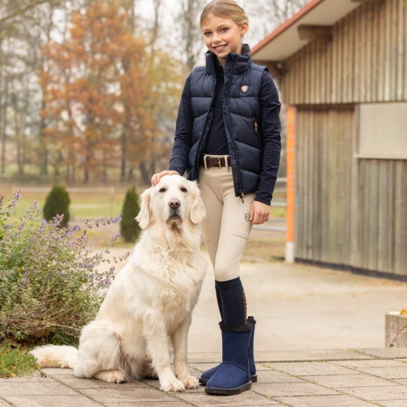 Riding Vest Winter Kids/Junior Navy Blue