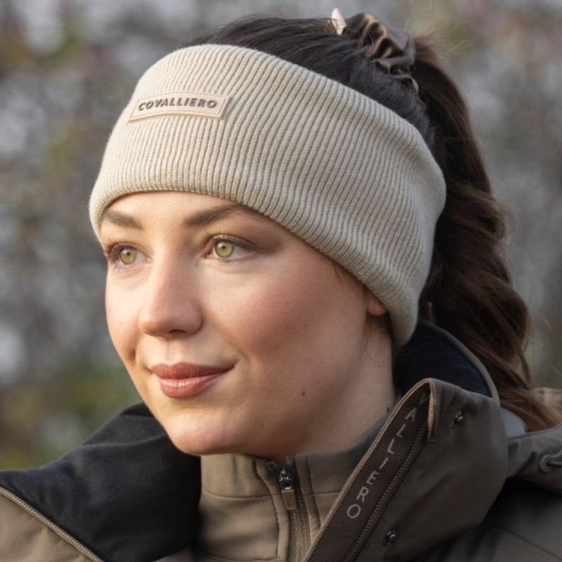 Headband Knitted Fleece Beige 