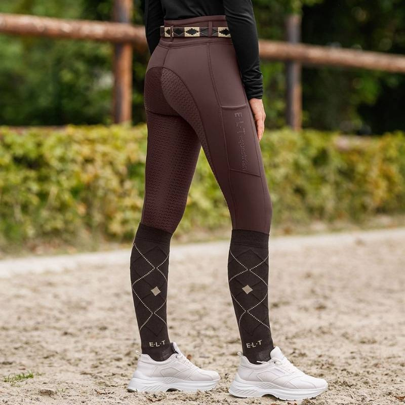 Riding Tights Ella Glam Full Grip Brown