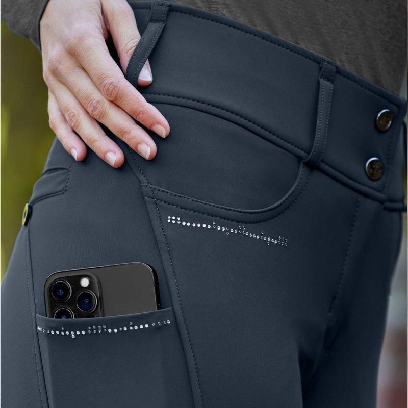 Riding Breeches Mathilda Glam Full Grip Navy Blue