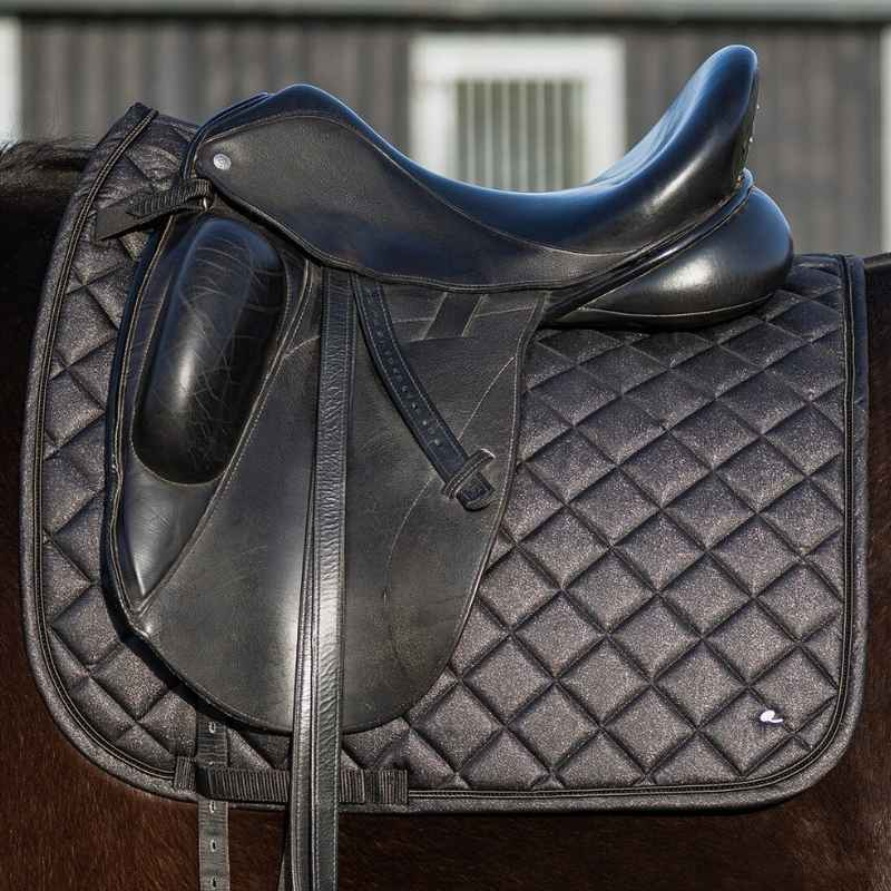 Dressage Saddle Pad Glitter Collection Black