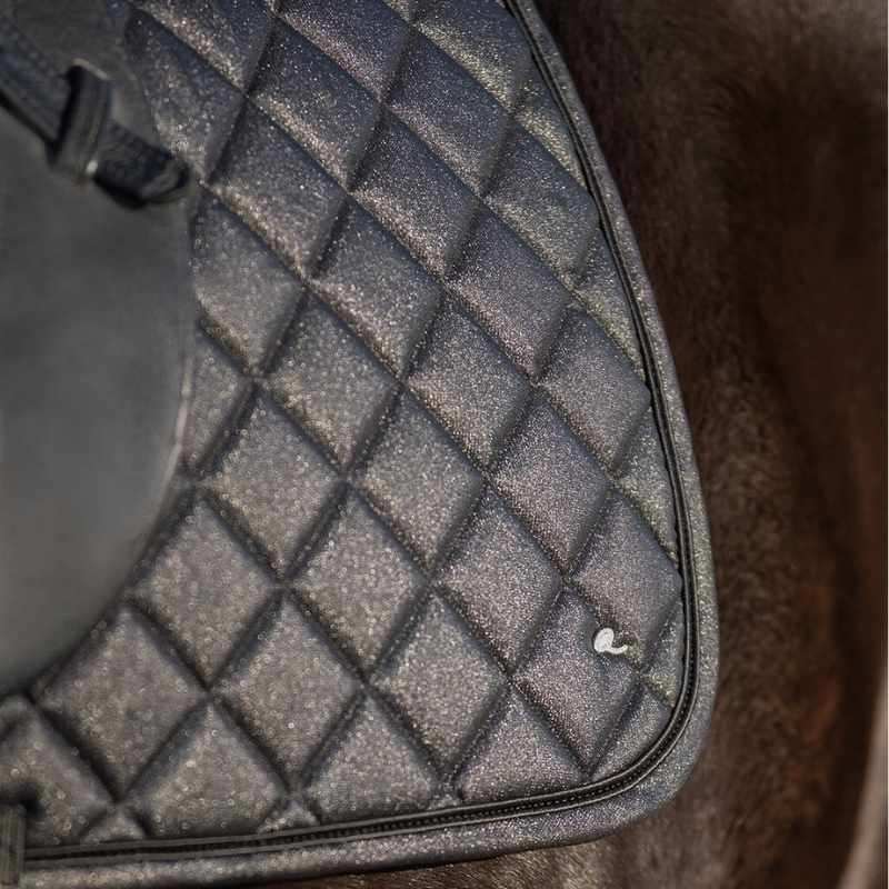 Dressage Saddle Pad Glitter Collection Black