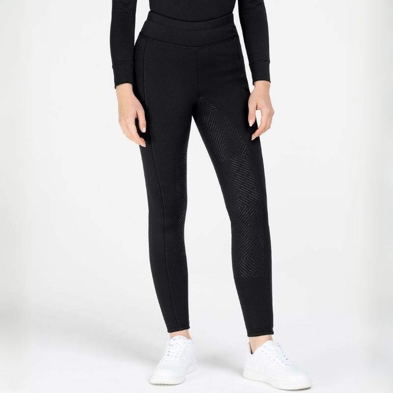 Winter Riding Tights Rica Thermal Teddy Full Grip Black