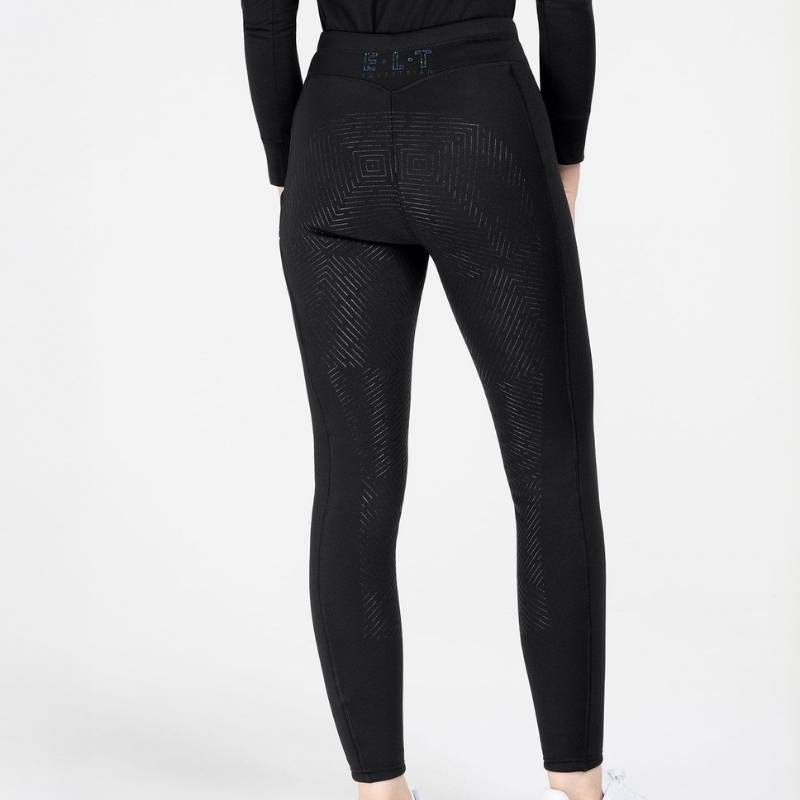 Winter Riding Tights Rica Thermal Teddy Full Grip Black
