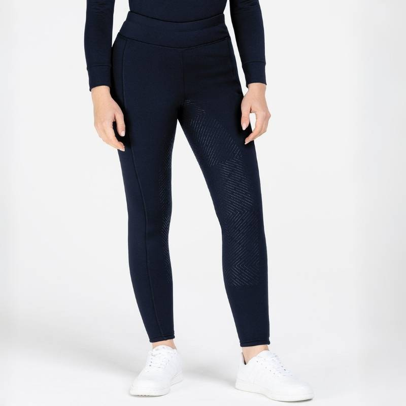 Winter Riding Tights Rica Thermal Teddy Full Grip Navy Blue