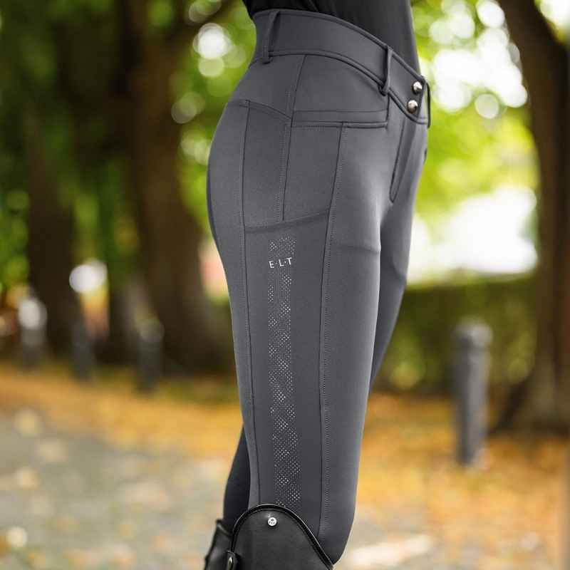 Riding Breeches Reflective Full Grip Grey