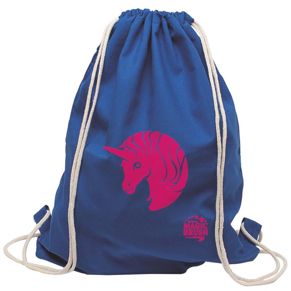 Drawstring Bag Unicorn Blue