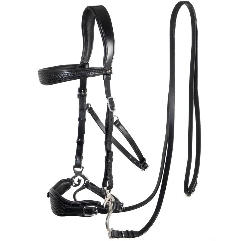 Hackamore Bridle Fiore Black