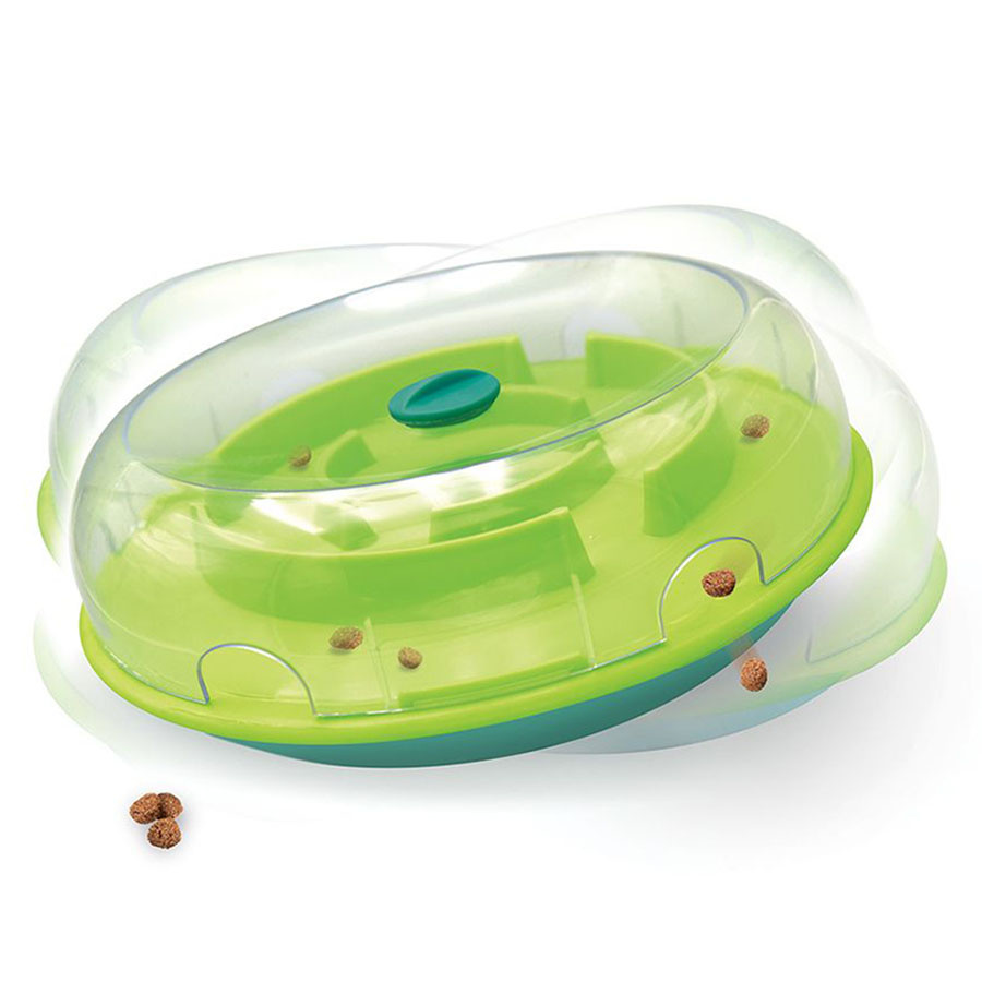 Interactive Dog Toy Wobble Bowl 0Level 1 Turquoise/Green