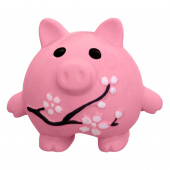 Dog Toy Pig Flowers Pink