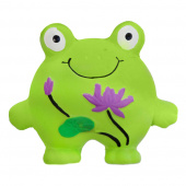 Dog Toy Frog Flowers Green