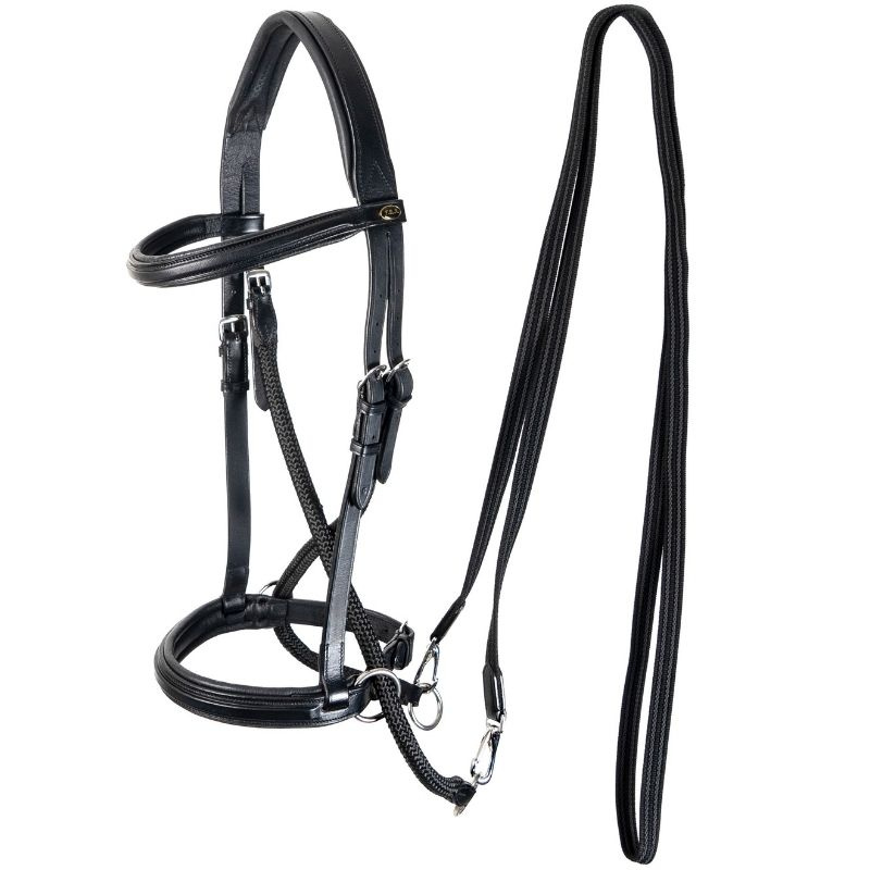 Bitless Bridle Dietsji Cross-Under Black