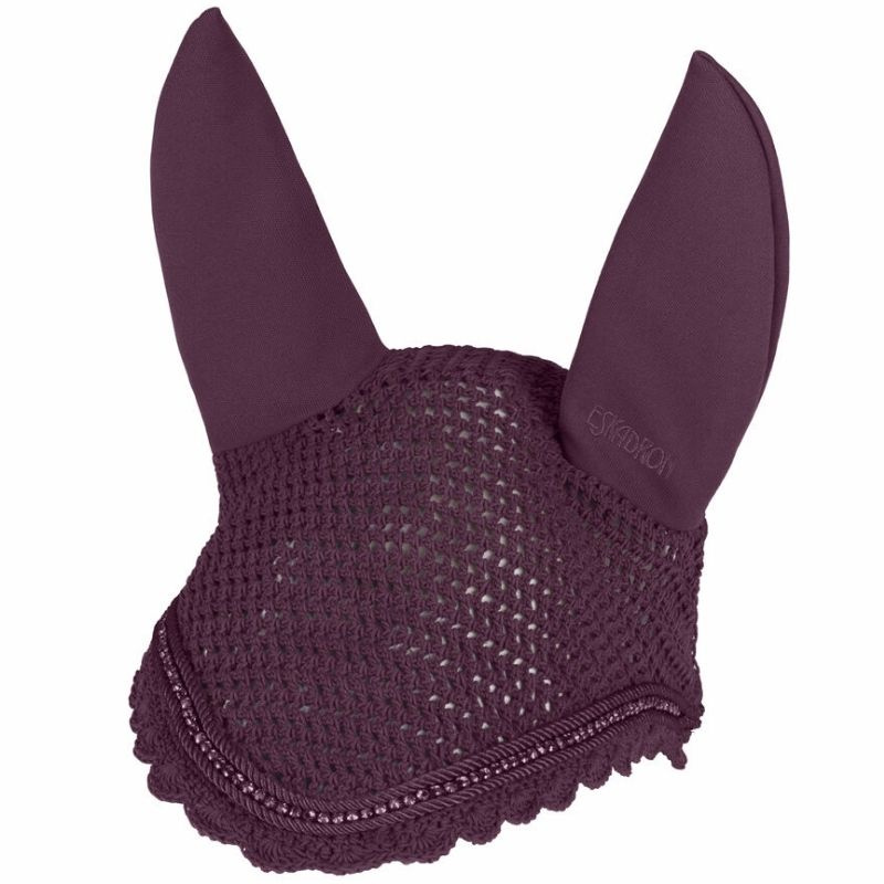 Ear Bonnet Crystal Bordeaux