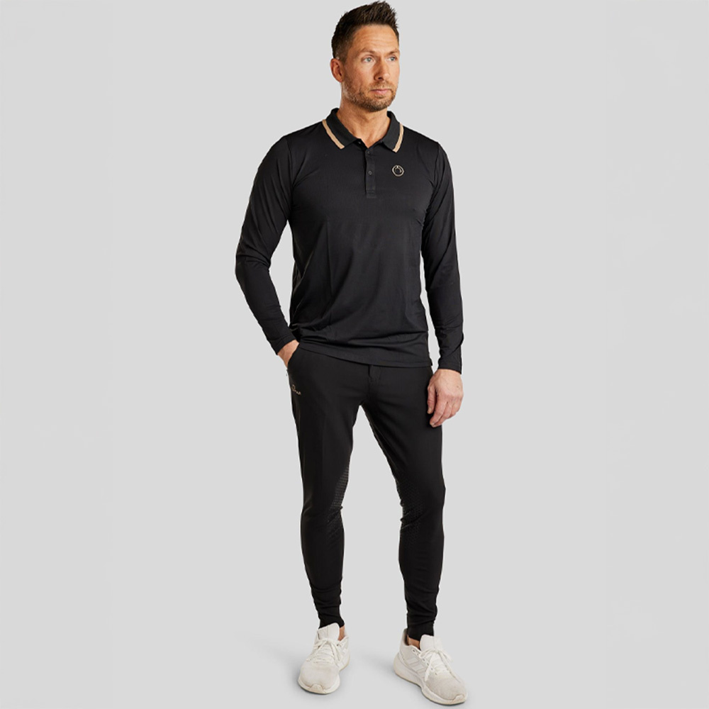 Men's Riding Breeches MoBen Knee Grip Black