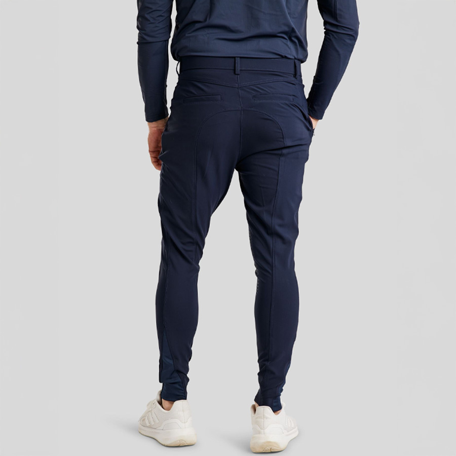 Men's Riding Breeches MoBen Knee Grip Navy Blue