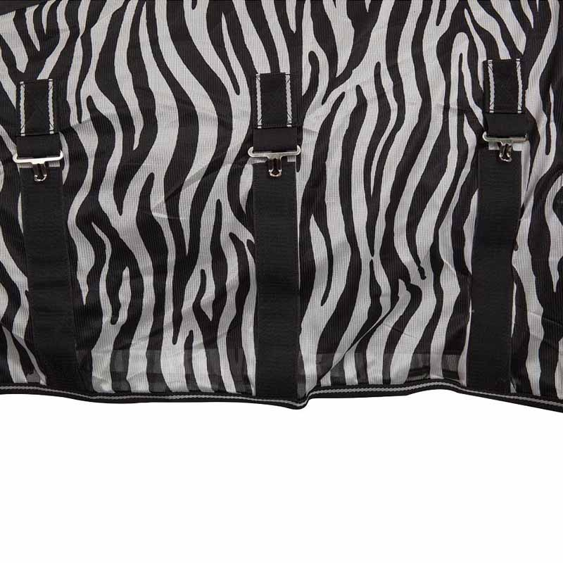 Rain- & Fly Rug with Neck Zebra 3 in 1 Black/White