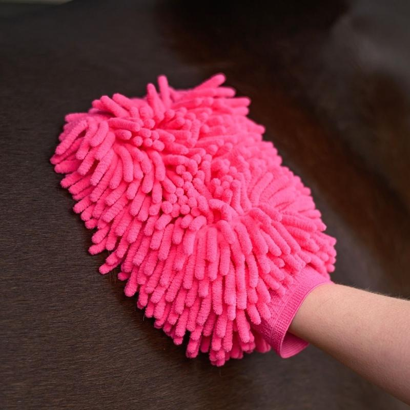 Grooming Mitt Microfibre Pink