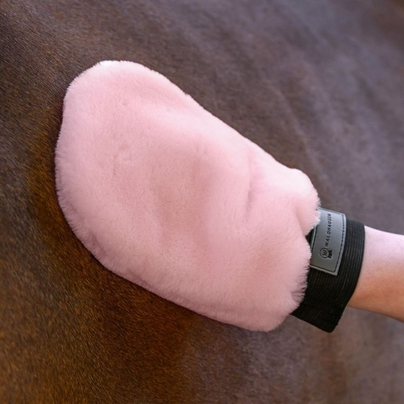 Grooming Mitt Lucky Lambskin Pink