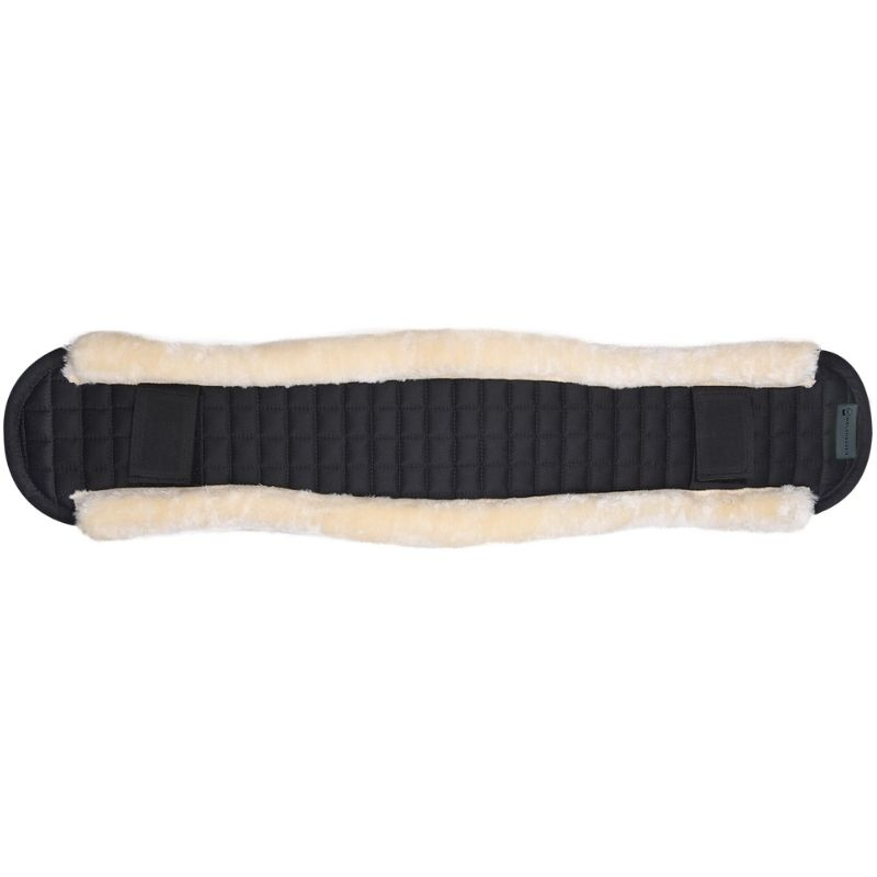 Lunging Girth Pad Synthetic Fur Black Full