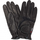 Riding Gloves Feel Leather Black