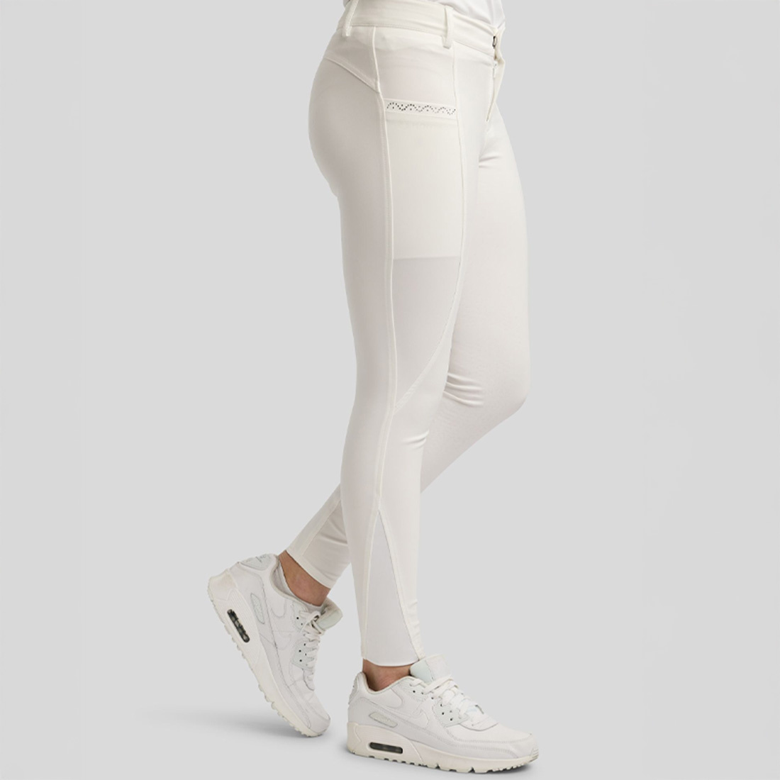 Riding Breeches Kids/Junior Crystals Full Grip White
