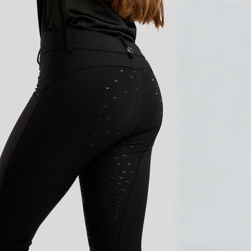 Riding Breeches Kids/Junior Crystals Full Grip Black