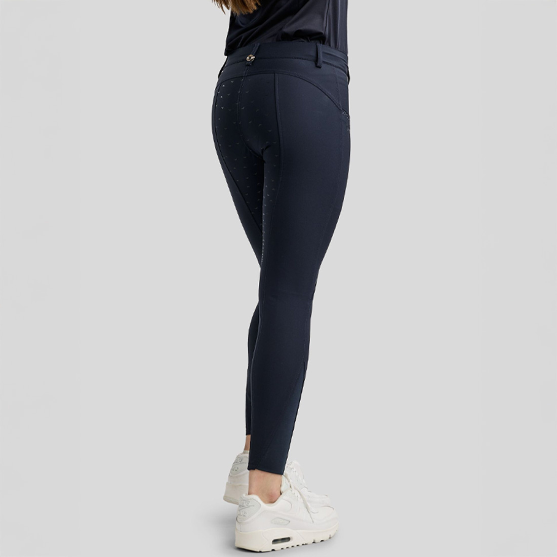 Riding Breeches Kids/Junior Crystals Full Grip Navy Blue