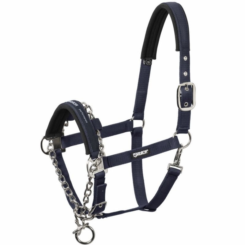 Halter Control Pin Buckle Navy Blue