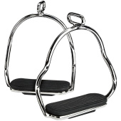 Icelandic stirrup with Rubber Insert Silver Icelandic stirrup with Rubber Insert Silver