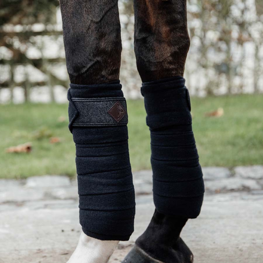 Bandages Polar Fleece Glitter Black