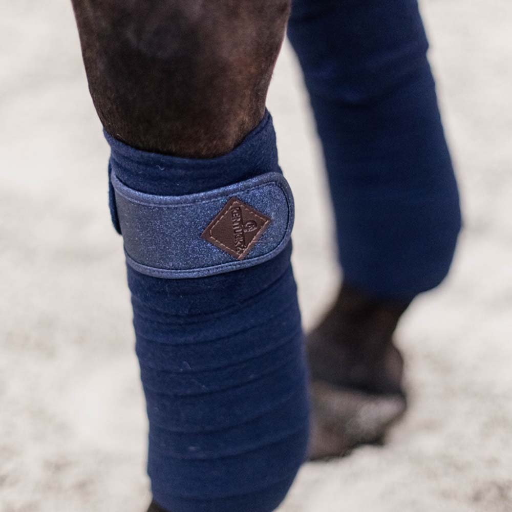 Bandages Polar Fleece Glitter Navy Blue