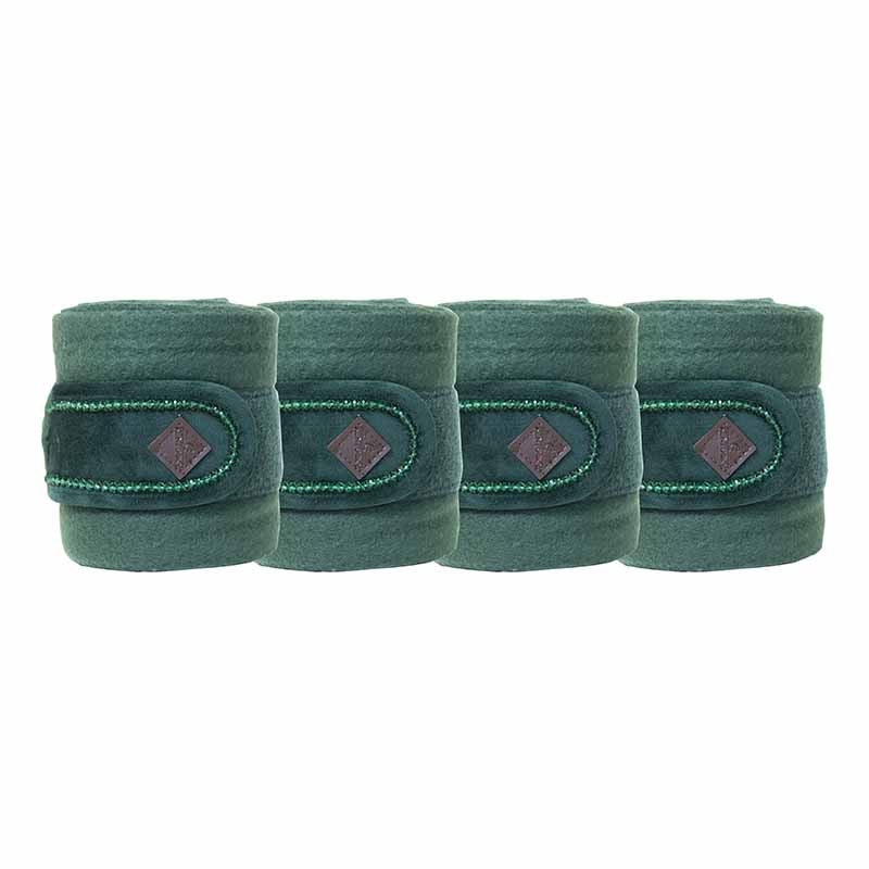 Polar Velvet Pearls Fleece Bandages Green