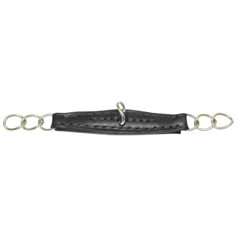 Curb Chain Leather Black