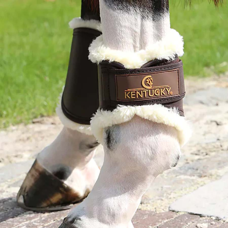 Brushing Boots Leather Hind Short Brown