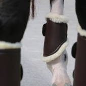 Brushing Boots Leather Hind Short Brown Brushing Boots Leather Hind Short Brown