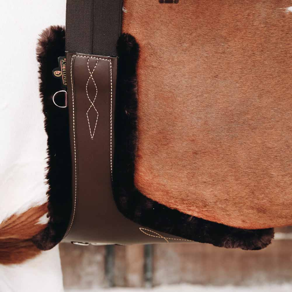 Saddle Girth Protector Magplatta Sheepskin Brown