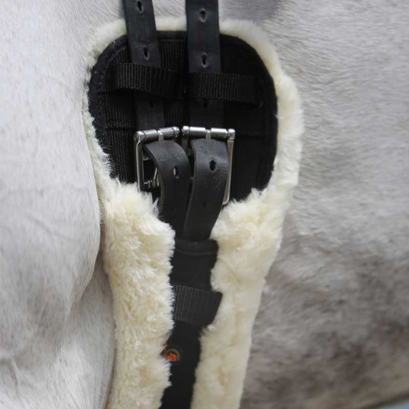 Dressage Girth Sheepskin Black