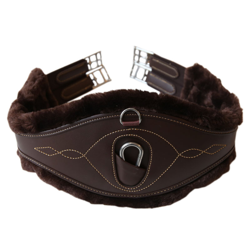 Saddle Girth Protector Anatomic Sheepskin Brown