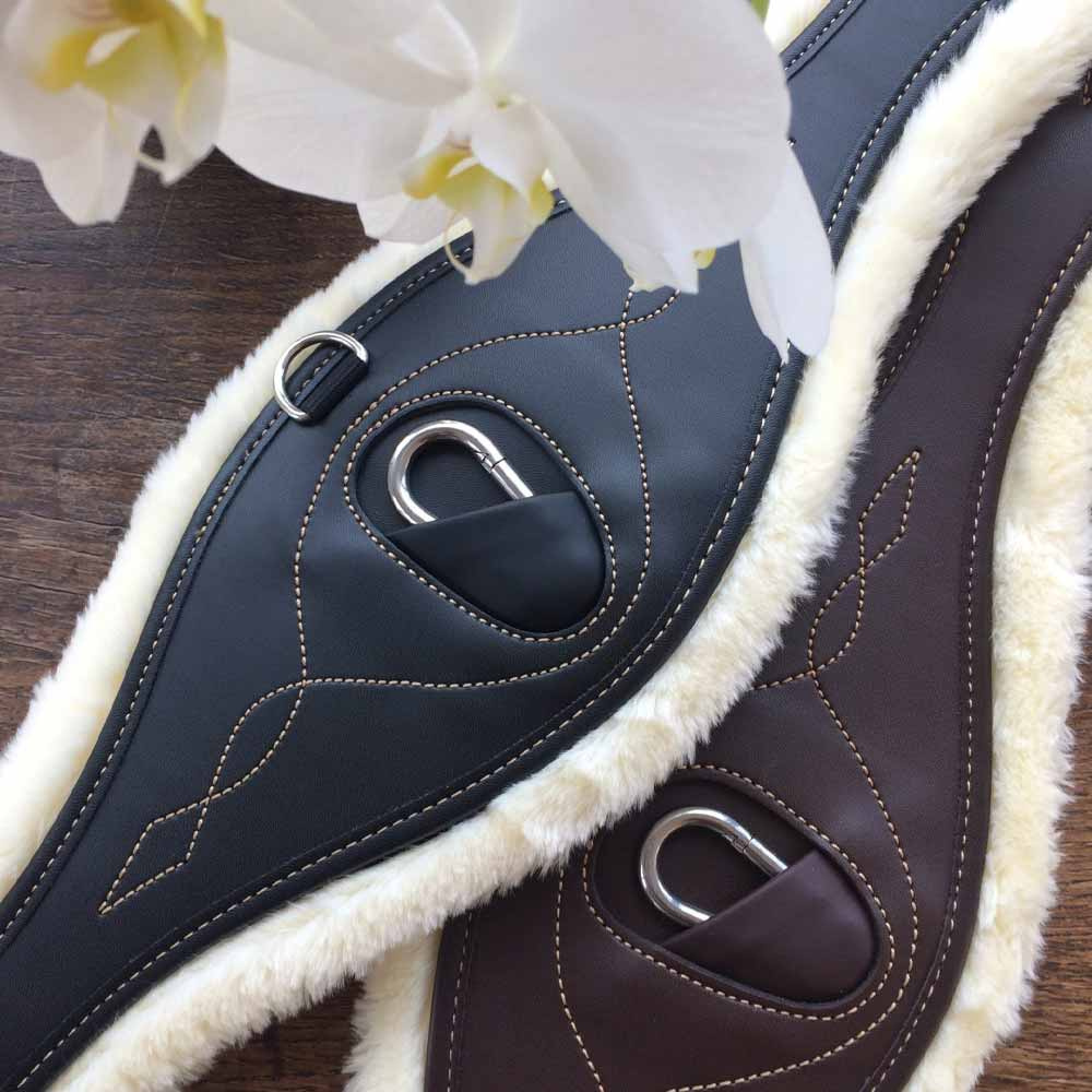 Anatomical Sheepskin Girth Brown