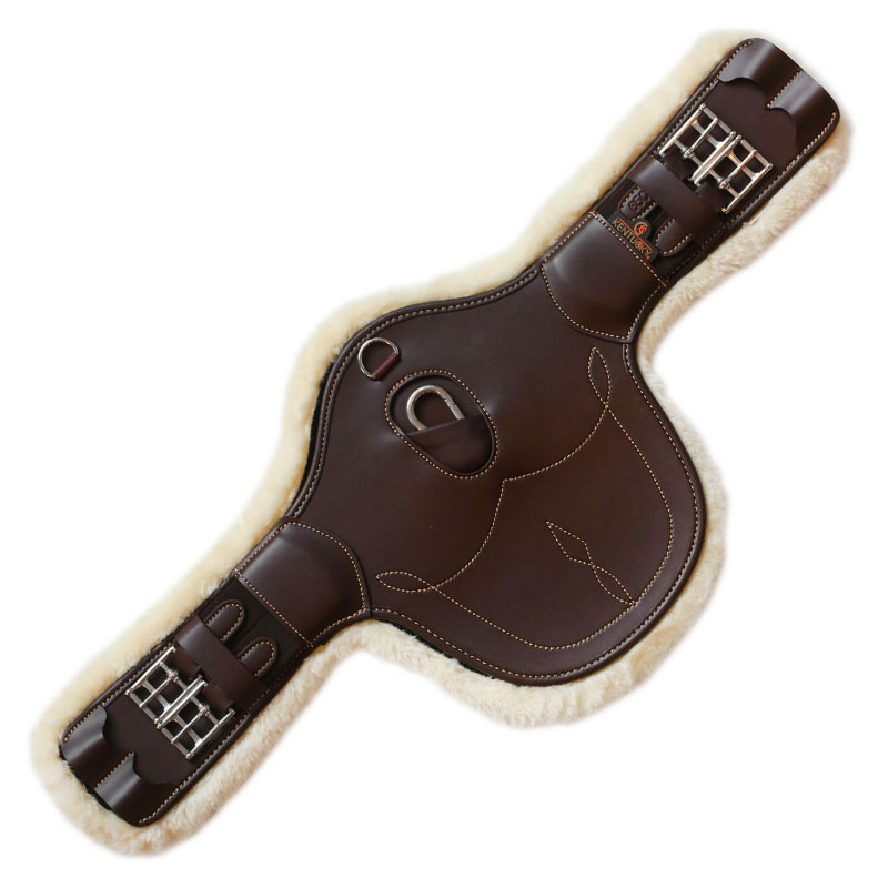 Belly Plate Short Sheepskin Brown