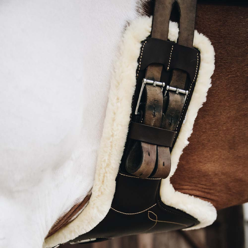 Belly Plate Short Sheepskin Brown