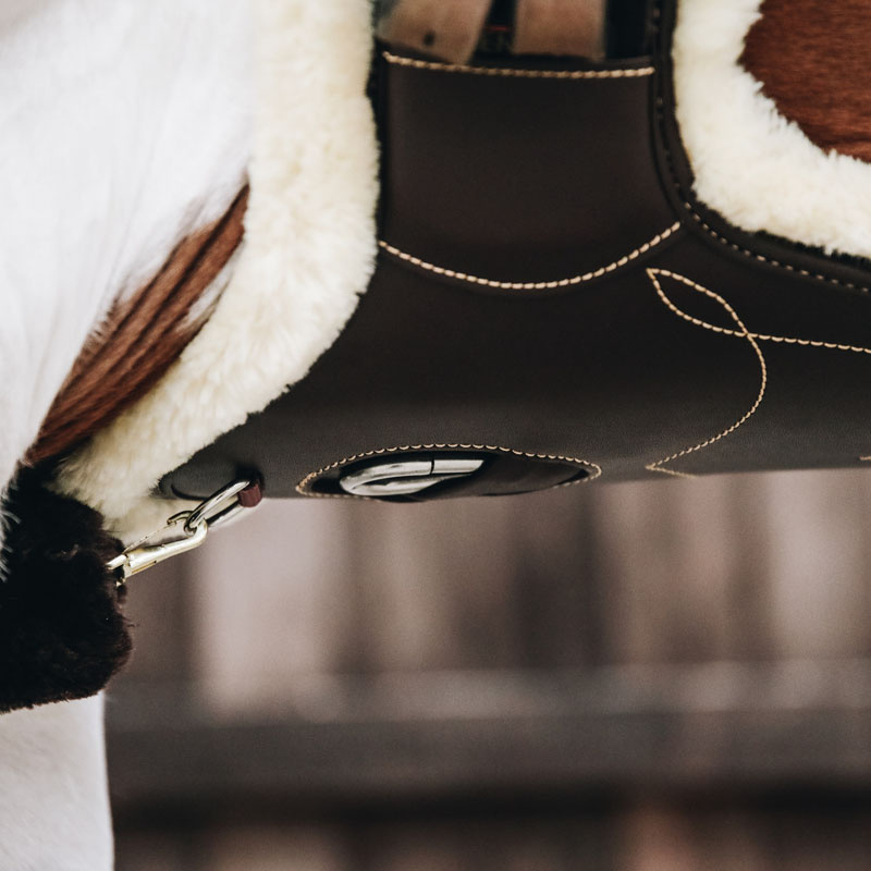 Belly Plate Short Sheepskin Brown