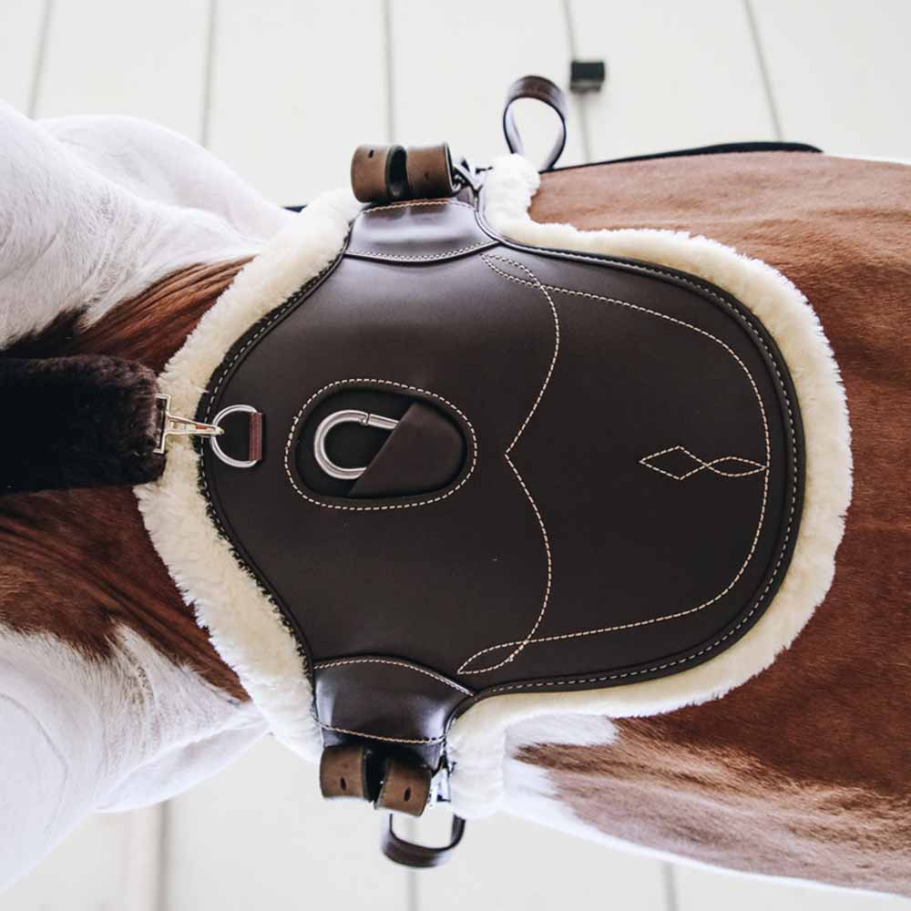 Belly Plate Short Sheepskin Brown