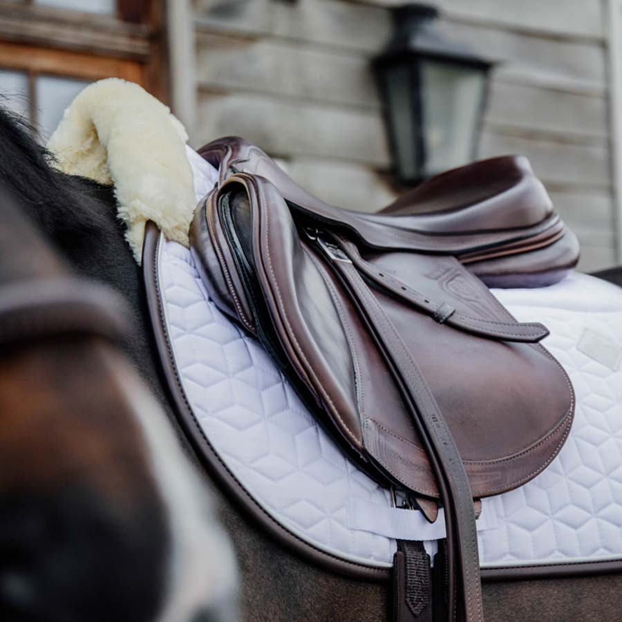 Saddle Pad Skin Friendly White