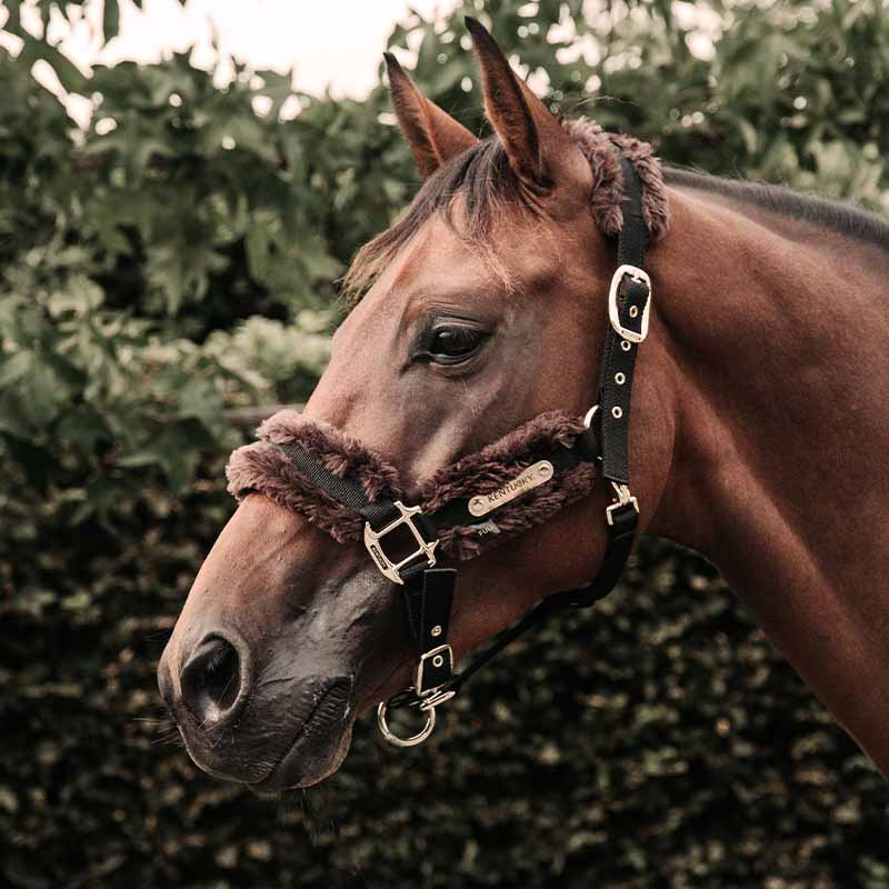 Nylon Halter Sheepskin Brown