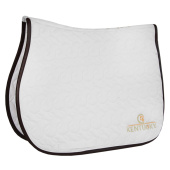 Saddle Pad Absorb Logo White/Brown Saddle Pad Absorb Logo White/Brown