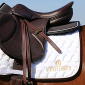 Saddle Pad Absorb Logo White/Brown Saddle Pad Absorb Logo White/Brown