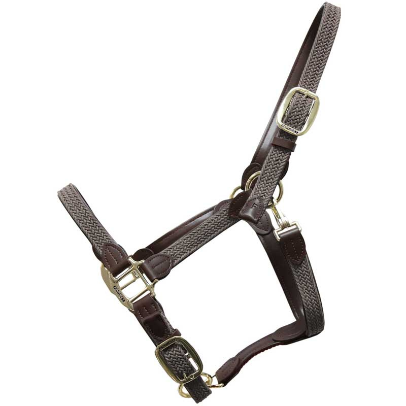 Braided Nylon Halter Grey