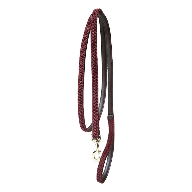 Braided Nylon Lead 2m Burgundy