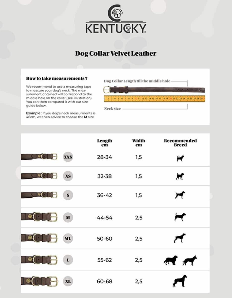 Dog Collar Velvet Leather Brown